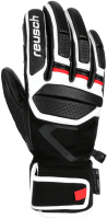 Перчатки лыжные Reusch Pro Rc / 6201110-7745 (р-р 8, Black/White/Fire Red) - 