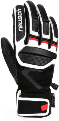 Перчатки лыжные Reusch Pro Rc / 6201110-7745 (р-р 8.5, Black/White/Fire Red)
