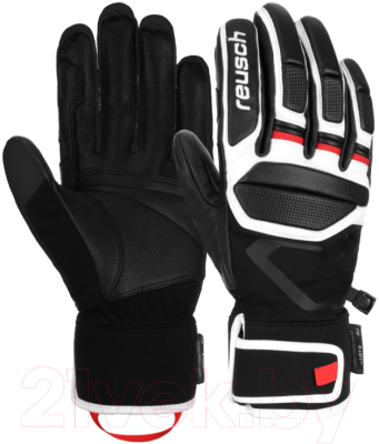 Перчатки лыжные Reusch Pro Rc / 6201110-7745 (р-р 10, Black/White/Fire Red)