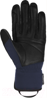 Перчатки лыжные Reusch Pro Rc / 6201110-7470 (р-р 8, Black/Dress Blue/Gold)