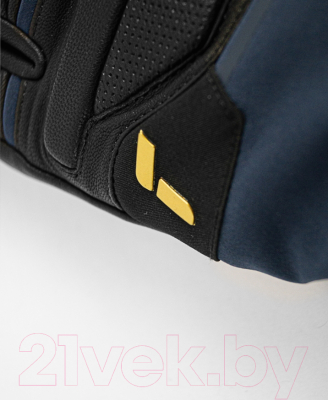 Перчатки лыжные Reusch Pro Rc / 6201110-7470 (р-р 8, Black/Dress Blue/Gold)