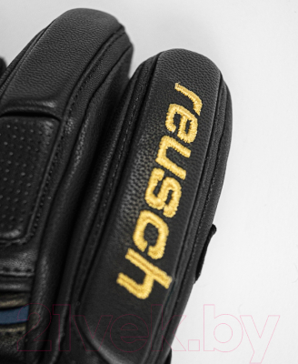 Перчатки лыжные Reusch Pro Rc / 6201110-7470 (р-р 8.5, Black/Dress Blue/Gold)