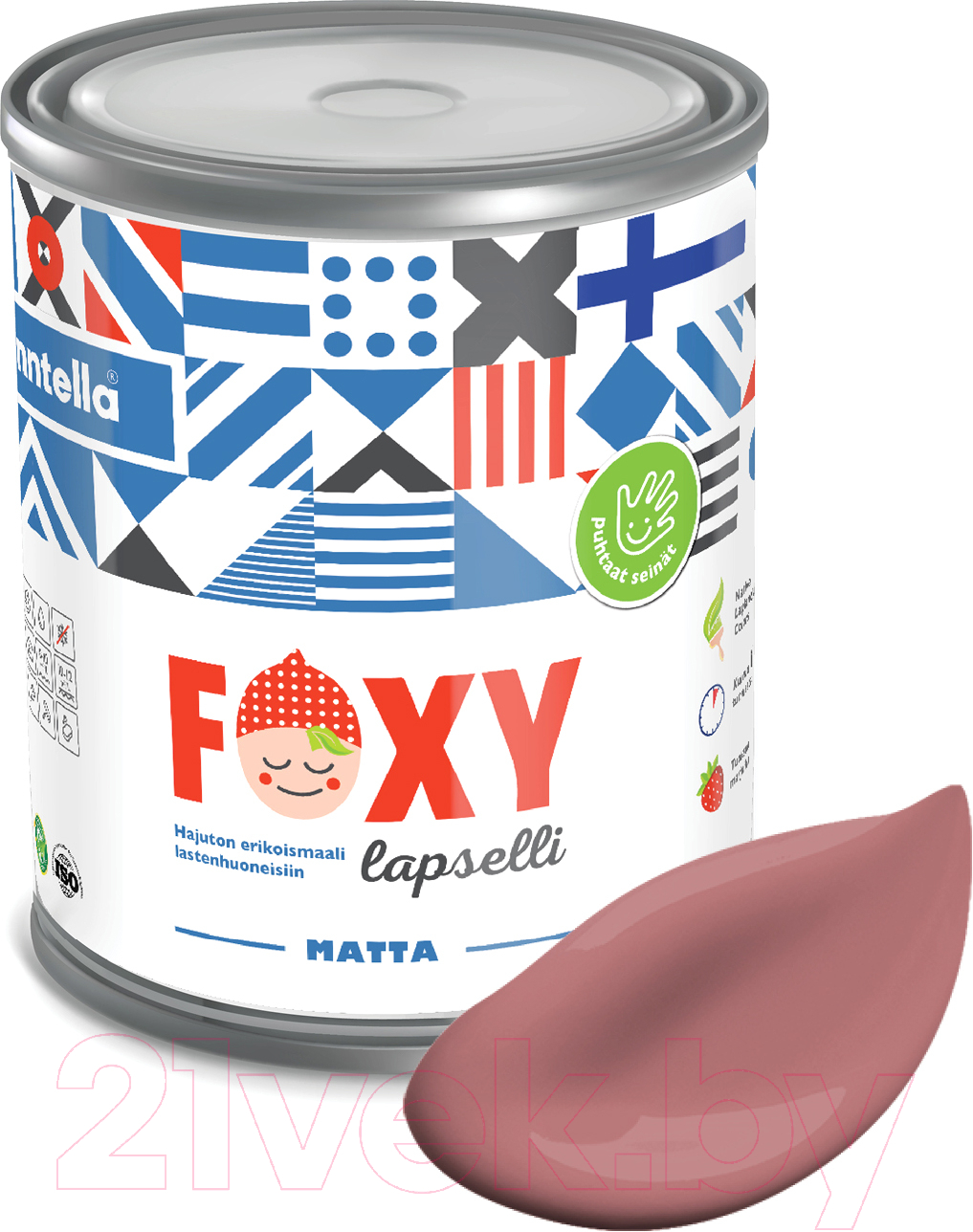 Краска Finntella Foxy Lapselli Matte Puolukka / F-50-1-1-FL249