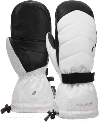 Варежки лыжные Reusch Nadia R-Tex Xt Mitten / 6231553-1101 (р-р 6.5, White/Black)