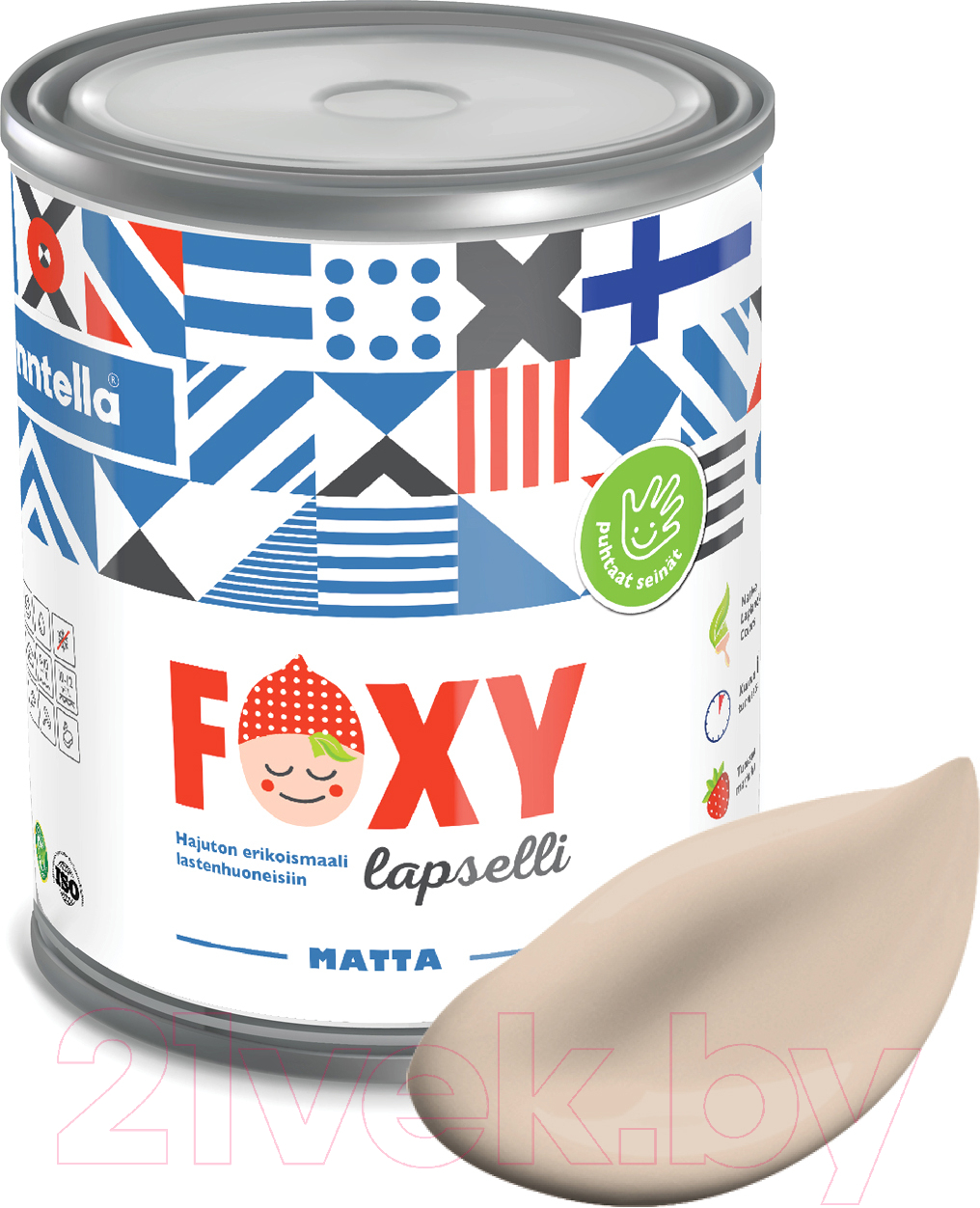 Краска Finntella Foxy Lapselli Matte Voikukka / F-50-1-1-FL254