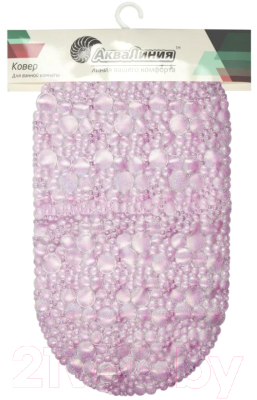 Коврик для ванной АкваЛиния 6534-1-02 (капля розовый)
