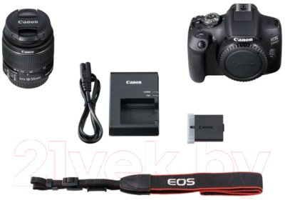 Зеркальный фотоаппарат Canon EOS 2000D Kit EF-S 18-55mm IS II / 2728C003