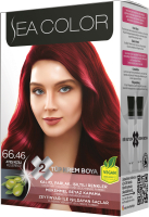 Крем-краска для волос Sea Color Hair Dye Kit тон 66.46 (огненно-красный) - 