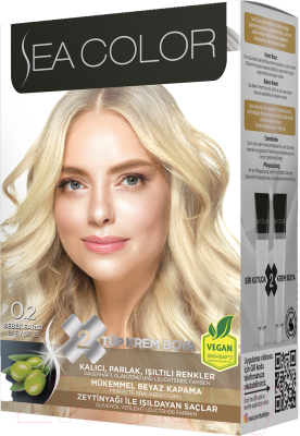 Крем-краска для волос Sea Color Hair Dye Kit тон 0.2 (бэйби блонд)