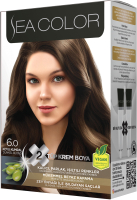 Крем-краска для волос Sea Color Hair Dye Kit тон 6.0 (темно-русый) - 