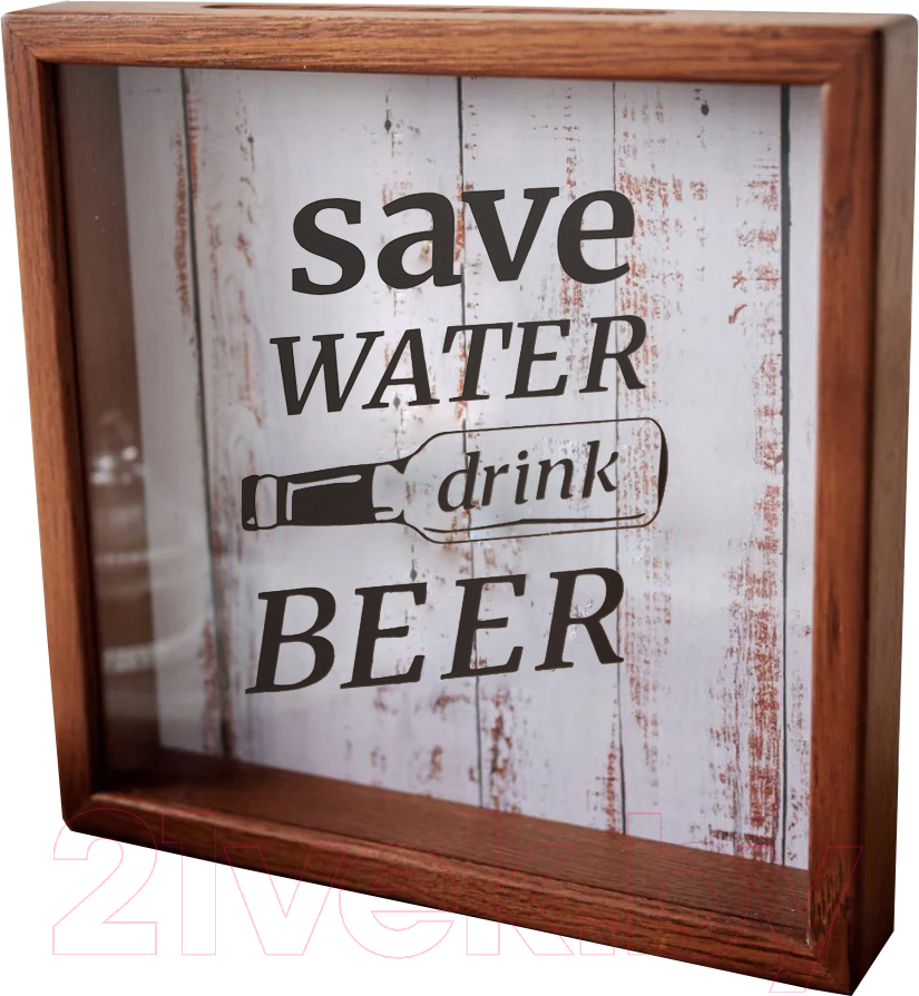 Копилка для пробок Richwood Save Water / beer2626-3g/brown