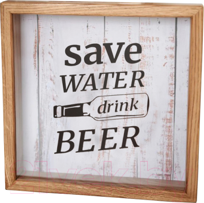 Копилка для пробок Richwood Save Water / beer2626-3g/natural (дерево)