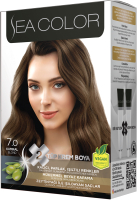 Крем-краска для волос Sea Color Hair Dye Kit тон 7.0 (русый натуральный) - 