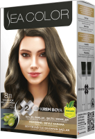 Крем-краска для волос Sea Color Hair Dye Kit тон 8.1 (пепельный светло-русый) - 