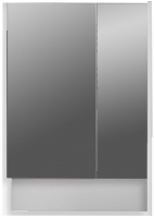 Шкаф с зеркалом для ванной Viant Мальта 60 / VMAL60BEL-ZSH - 
