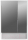 Шкаф с зеркалом для ванной Viant Мальта 70 / VMAL70BEL-ZSH - 