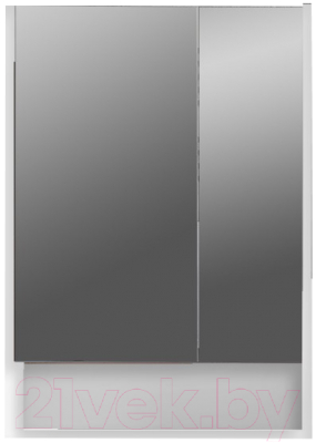 Шкаф с зеркалом для ванной Viant Мальта 80 / VMAL80BEL-ZSH
