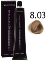 Крем-краска для волос Selective Professional Oligomineral Cream 8.03 / 86803 (100мл, светлый блондин золотистый) - 