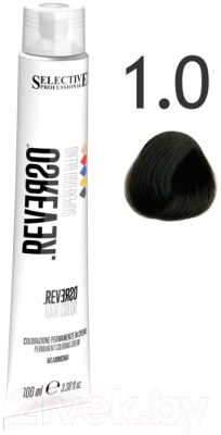 Крем-краска для волос Selective Professional Reverso Superfood 1.0 / 89001 (100мл, черный)