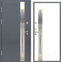 Входная дверь Nord Doors 70 98x206 левая частично остекленная (RAL 7016/RAL 9003 муар) - 