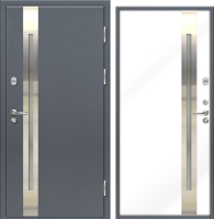 Входная дверь Nord Doors 70 98x206 правая частично остекленная (RAL 7016/RAL 9003 муар) - 
