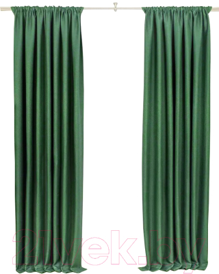 Шторы Модный текстиль 112MT91-22 (270x250, 2шт, ярко-зеленый)