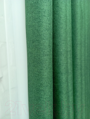 Шторы Модный текстиль 112MT91-22 (270x250, 2шт, ярко-зеленый)