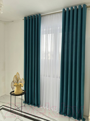 Изображение товара Штора Модный текстиль Канвас 03L1 / 112MTKANVASMO2-5 (250x180, бирюзовый)
