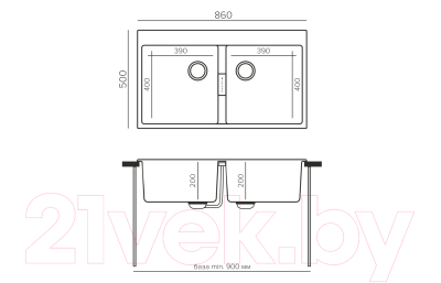 Мойка кухонная Tolero TL-862 (сафари)