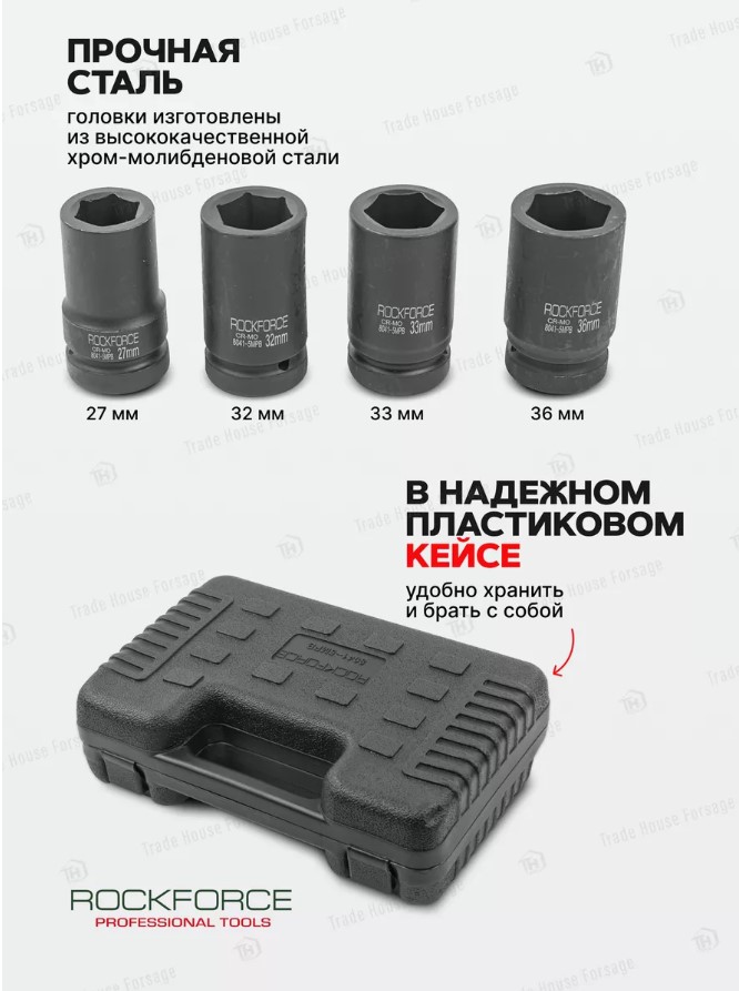 Набор головок слесарных RockForce RF-8041-5MPB (54617) — фото 6