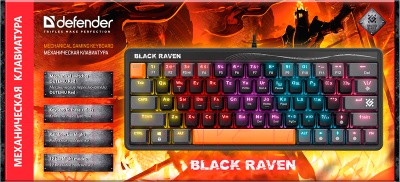 Клавиатура Defender Black Raven GK-417 / 45417 (графит)