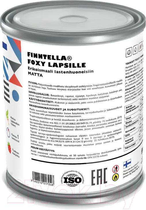 Краска Finntella Foxy Lapselli Matte Kapala / F-50-1-1-FL294