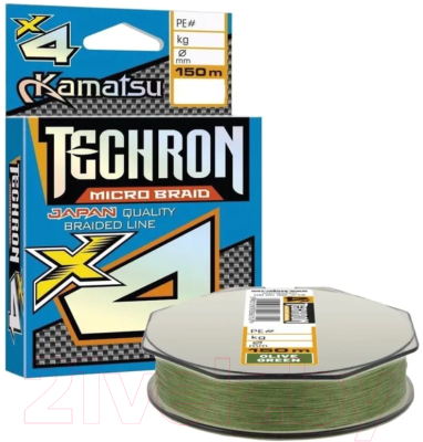 Леска плетеная KAMATSU Techron Micro Braid X4 0.03мм 150м / 206150003