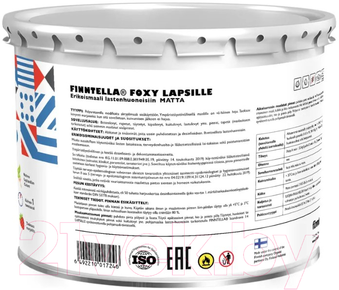 Краска Finntella Foxy Lapselli Matte Vene / F-50-1-3-FL207