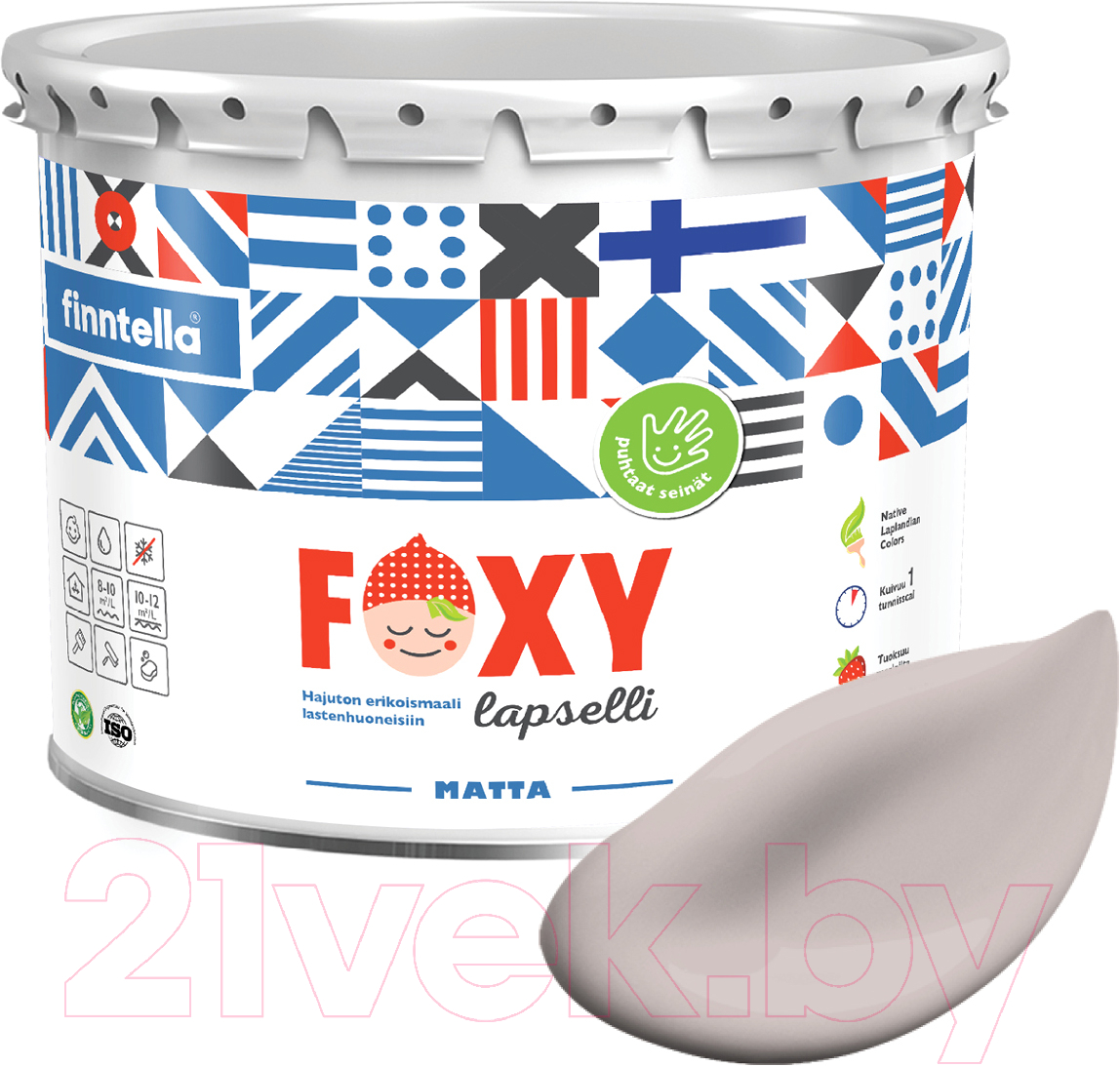 Краска Finntella Foxy Lapselli Matte Esittaa / F-50-1-3-FL209