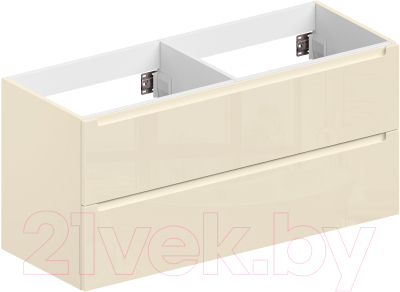 Тумба под умывальник ЗОВ Дион 120 / D120LWPFM1015GKV5 (бежевый глянец)