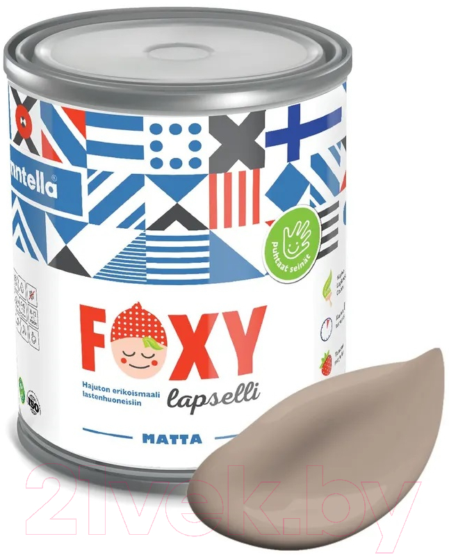 Краска Finntella Foxy Lapselli Matte Muruseni / F-50-1-3-FL221