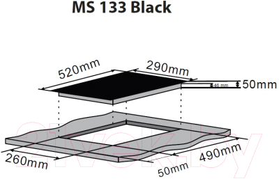 Электрическая варочная панель ZORG MS 133 (черный)