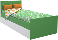 Односпальная кровать детская МДК Феникс 80x160 / Ф1-160-З (зеленый) - 