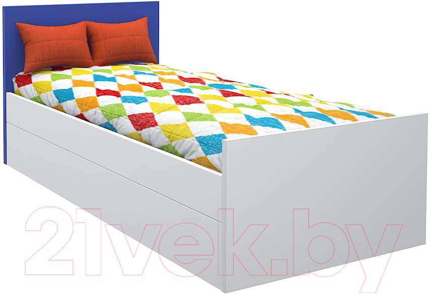 Односпальная кровать детская МДК Феникс с изголовьем 80x160 / Ф2-160-С
