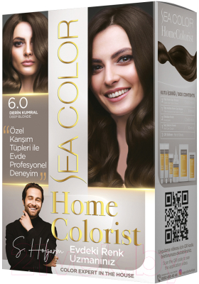 Крем-краска для волос Sea Color Home Colorist Hair Dye Kit тон 6.0 (глубокий блондин)