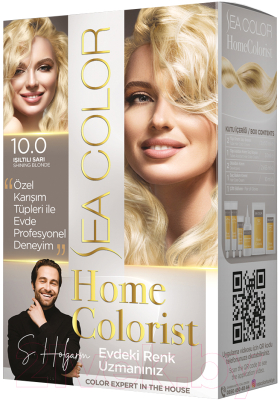 Крем-краска для волос Sea Color Home Colorist Hair Dye Kit тон 10.0 (сияющий блондин)