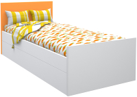 Односпальная кровать детская МДК Феникс с изголовьем 80x160 / Ф2-160-О (оранжевый) - 