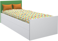Односпальная кровать детская МДК Феникс с изголовьем 80x160 / Ф2-160-З (зеленый) - 