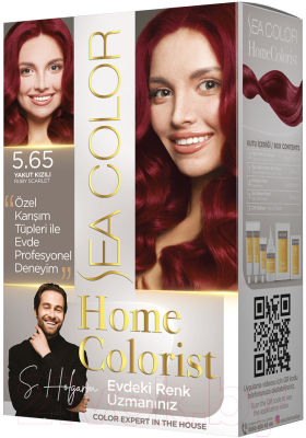 Крем-краска для волос Sea Color Home Colorist Hair Dye Kit тон 5.65 (рубиново-красный)