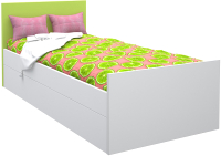 Односпальная кровать детская МДК Феникс с изголовьем 80x160 / Ф2-160-Л (лайм) - 