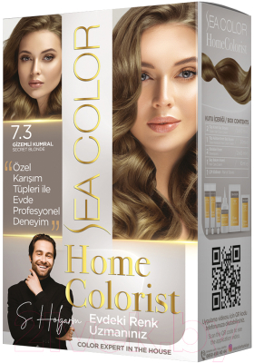 Крем-краска для волос Sea Color Home Colorist Hair Dye Kit тон 7.3 (секретный блондин)