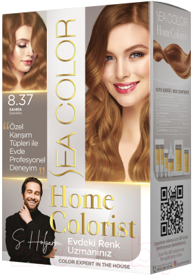 Крем-краска для волос Sea Color Home Colorist Hair Dye Kit тон 8.37 (сахара)