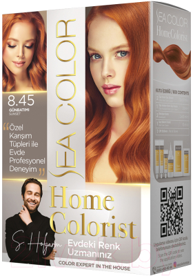 Крем-краска для волос Sea Color Home Colorist Hair Dye Kit тон 8.45 (закат)