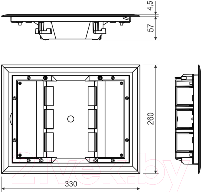 Люк для распределительной коробки Kopos Напольная 45x45 Kopobox 57 (LB)